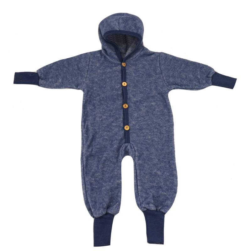 Cosilana Overall mit Bund aus Woll-/Baumwollfleece - 86 / 92 108 Blau von Cosilana