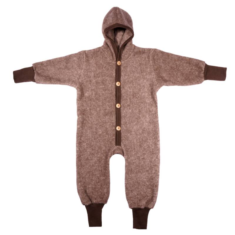 Cosilana Overall mit Bund aus Woll-/Baumwollfleece - 86 / 92 115 Braun von Cosilana