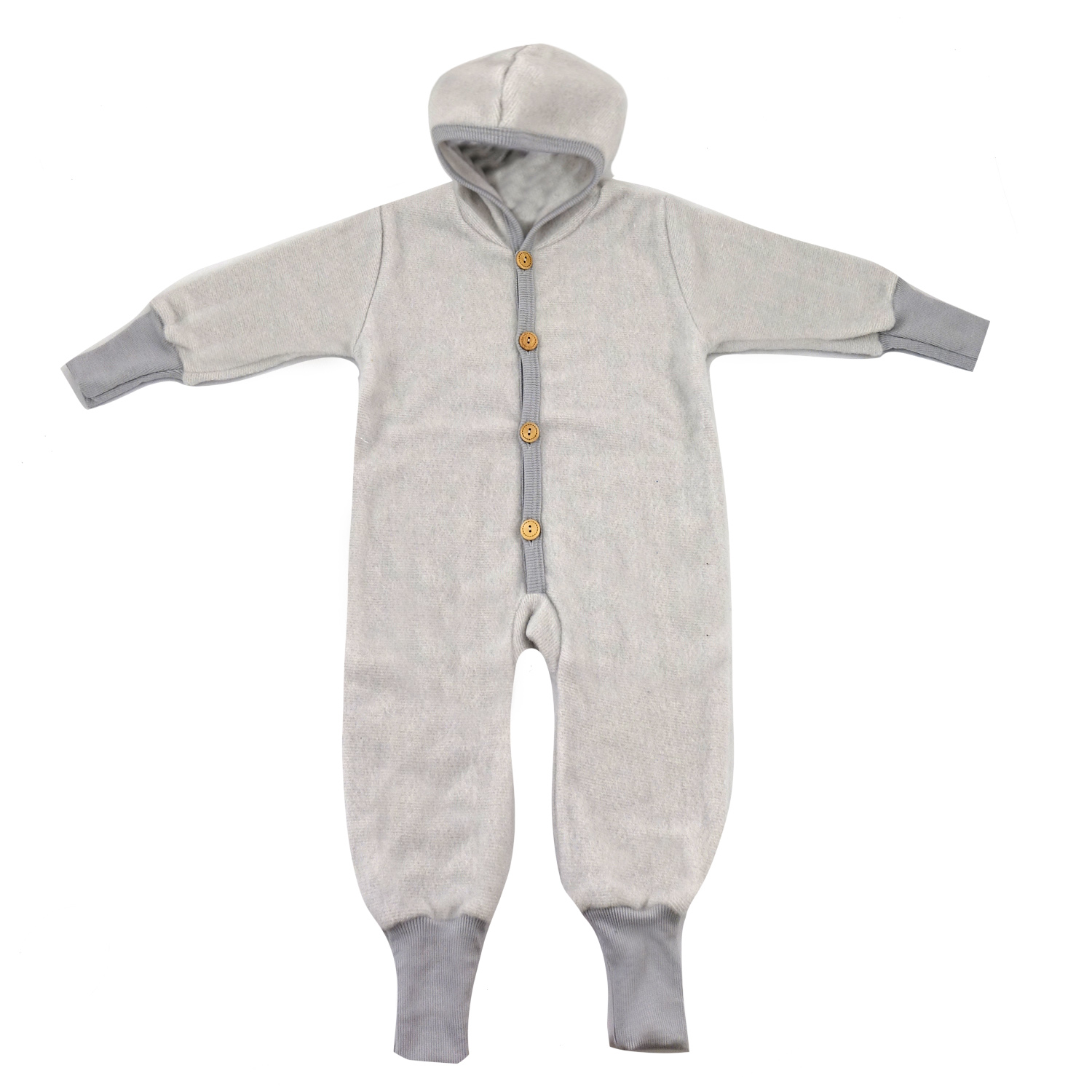 Cosilana Overall mit Bund aus Woll-/Baumwollfleece - 98 / 104 140 Grau von Cosilana