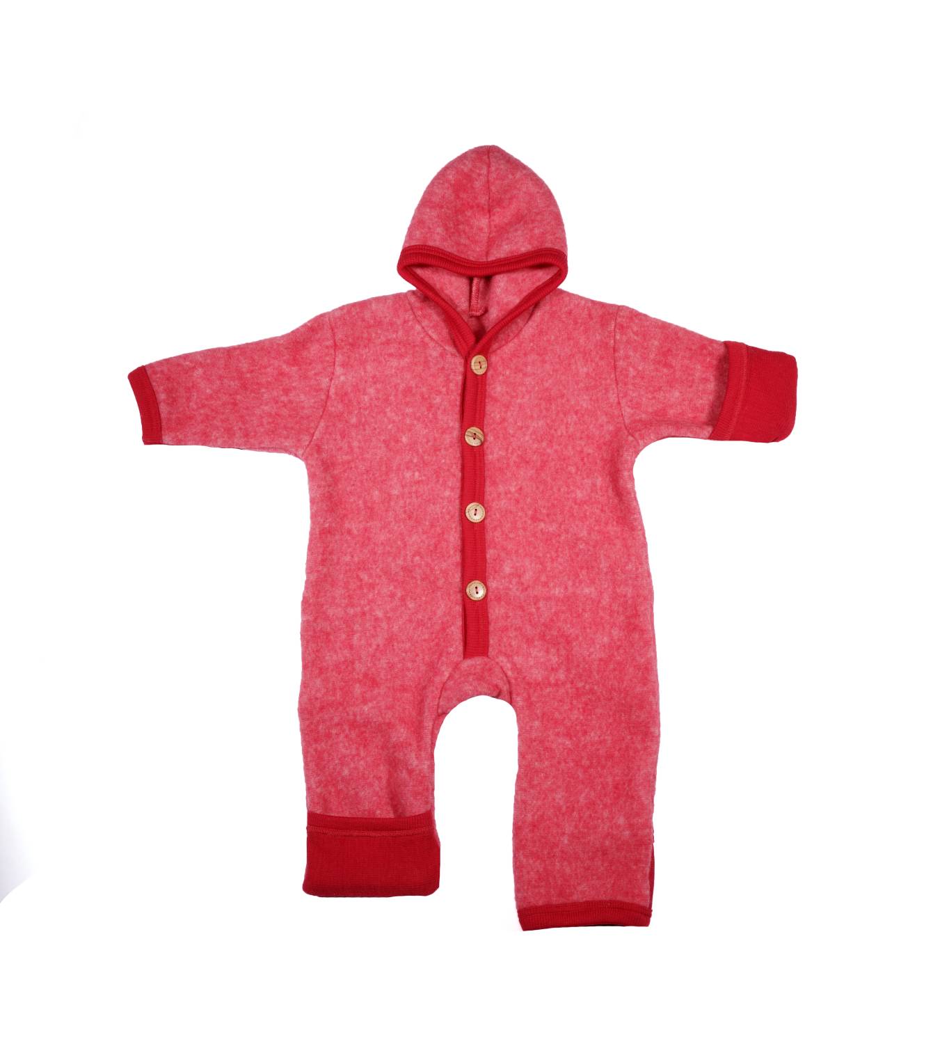 Cosilana Overall mit Kratzschutz aus Woll-/Baumwollfleece - 74 / 80 104 Rot von Cosilana