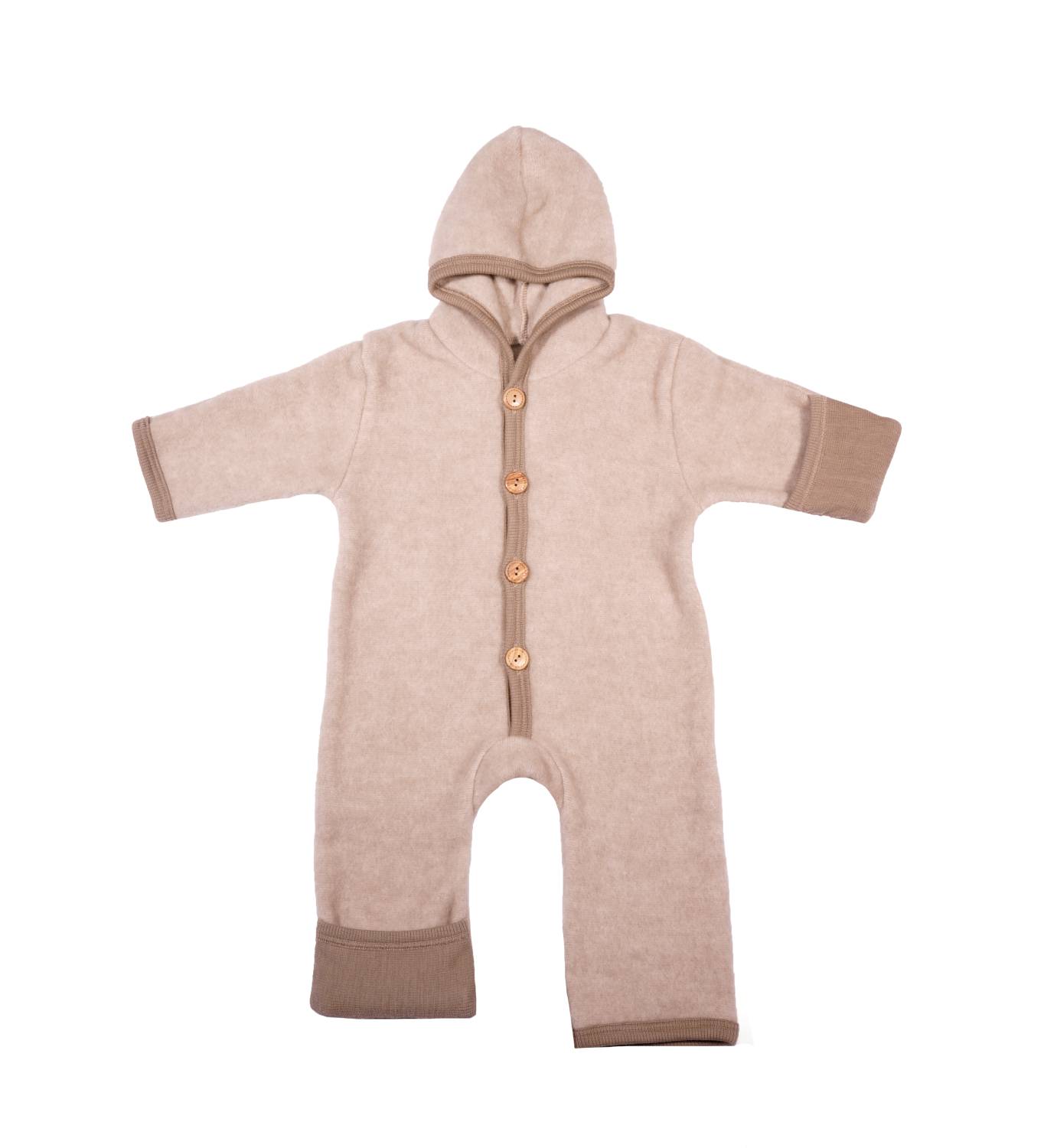 Cosilana Overall mit Kratzschutz aus Woll-/Baumwollfleece - 100 Beige 74 / 80 von Cosilana