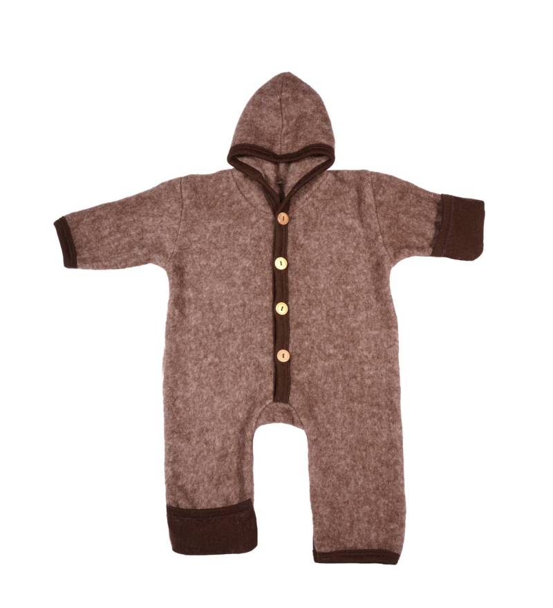 Cosilana Overall mit Kratzschutz aus Woll-/Baumwollfleece - 74 / 80 115 Braun von Cosilana