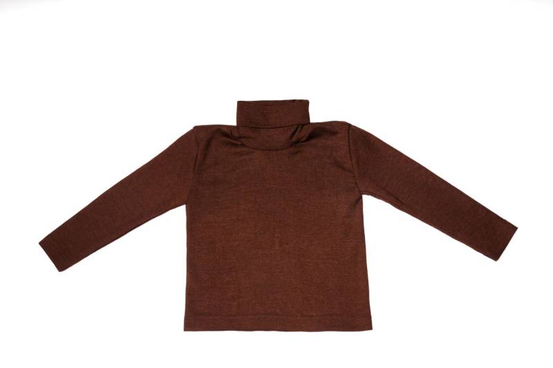 Cosilana Pullover mit Rollkragen aus Wolle/Seide - 92 25 Braun von Cosilana