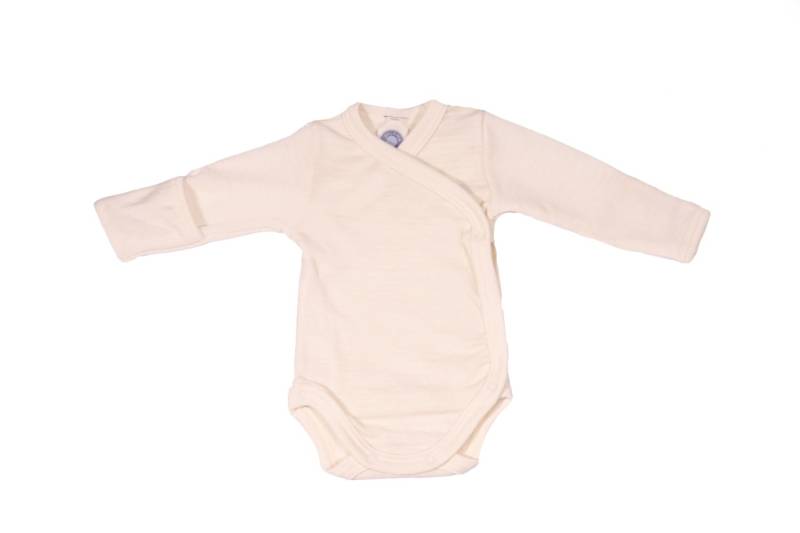 Cosilana Wickelbody (Langarm) mit Kratzschutz aus Wolle/Seide - 50 / 56 von Cosilana