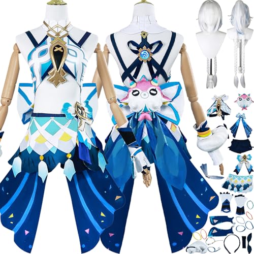 Cosimfy Anime Genshin Impact Mualani Cosplay Kostüm Outfit Spiel Rolle Escoffier Citlali Furina Cosplay Uniform Komplettes Set Halloween Karneval Party Dress Up Anzug mit Perücke Rock für Frauen (2XL) Cosimfy Anime Genshin Impact Mualani Cosplay Kostüm Outfit Spiel Rolle Escoffier Citlali Furina Cosplay Uniform Komplettes Set Halloween Karneval Party Dress Up Anzug mit Perücke Rock für Frauen (2XL) von Cosimfy