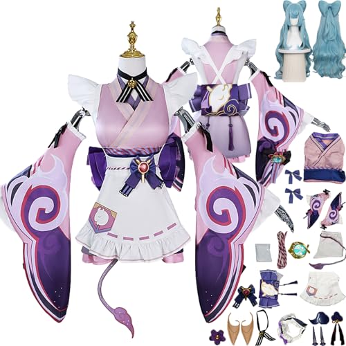 Cosimfy Anime Genshin Impact Yumemizuki Mizuki Cosplay Kostüm Outfit Spiel Rolle Escoffier Furina Uniform Komplettes Set Halloween Karneval Party Dress Up Anzug mit Perücke Schürze für Frauen (XS) Cosimfy Anime Genshin Impact Yumemizuki Mizuki Cosplay Kostüm Outfit Spiel Rolle Escoffier Furina Uniform Komplettes Set Halloween Karneval Party Dress Up Anzug mit Perücke Schürze für Frauen (XS) von Cosimfy