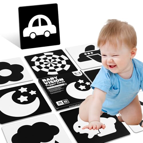 Cosmeria Baby Kontrastkarten 20 Stücke – Schwarz-Weiß Baby Spielzeug für Neugeborene Visuale Stimulation und Gehirnentwicklung 15 x 15 cm Cosmeria Baby Kontrastkarten 20 Stücke – Schwarz-Weiß Baby Spielzeug für Neugeborene Visuale Stimulation und Gehirnentwicklung 15 x 15 cm von Cosmeria