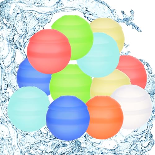 Cosmpeak 12 Stück Wiederverwendbare Wasserbomben Silikon Wasserballons Wiederverwendbar Wasserspielzeug Pool Spielzeug Schnellfüller Wasserbomben Wasserspielzeug für Jungen und Mädchen Cosmpeak 12 Stück Wiederverwendbare Wasserbomben Silikon Wasserballons Wiederverwendbar Wasserspielzeug Pool Spielzeug Schnellfüller Wasserbomben Wasserspielzeug für Jungen und Mädchen von Cosmpeak