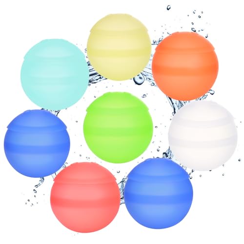 Cosmpeak Wiederverwendbare Wasserbomben 8 Stück Wasserbomben Silikon Wasserballons Wiederverwendbar Wasserspielzeug Pool Spielzeug Schnellfüller Wasserbomben Wasserspielzeug für Jungen und Mädchen Cosmpeak Wiederverwendbare Wasserbomben 8 Stück Wasserbomben Silikon Wasserballons Wiederverwendbar Wasserspielzeug Pool Spielzeug Schnellfüller Wasserbomben Wasserspielzeug für Jungen und Mädchen von Cosmpeak