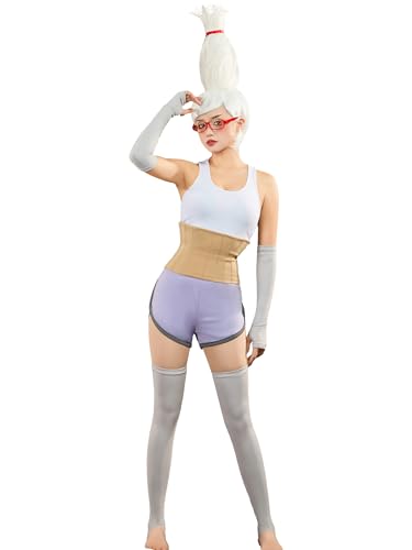 Cosplay.fm Anime-Cosplay-Kostüm für Damen, Weste und Bund mit Shorts, Augenmaske, Weiss/opulenter Garten, Small Cosplay.fm Anime-Cosplay-Kostüm für Damen, Weste und Bund mit Shorts, Augenmaske, Weiss/opulenter Garten, Small von Cosplay.fm