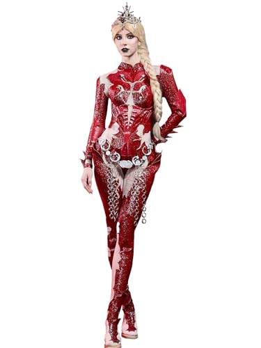 Cosplay.fm Damen Game Cosplay Kostüm der rote Anzug Ser mit vollem Zubehör für Comic Con Halloween (Rot, XL) von Cosplay.fm