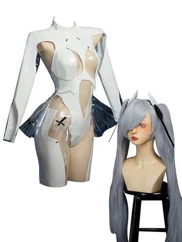 Cosplay.fm Damen Göttin Cosplay Kostüm Victory Cinder Overall mit Handschuhen Kopfbedeckung, Weiss/opulenter Garten, Small Cosplay.fm Damen Göttin Cosplay Kostüm Victory Cinder Overall mit Handschuhen Kopfbedeckung, Weiss/opulenter Garten, Small von Cosplay.fm