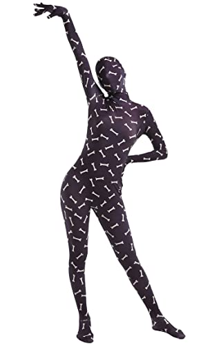 Cosplay.fm Damen Halloween Zentai Gedruckt Body Jumpsuit Cosplay Kostüm Outfit (S, Katzenfee) von Cosplay.fm