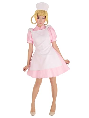 Cosplay.fm Damen Krankenschwester Cosplay Kostüm Outfit Rosa Kleid mit Hut (XL) Cosplay.fm Damen Krankenschwester Cosplay Kostüm Outfit Rosa Kleid mit Hut (XL) von Cosplay.fm