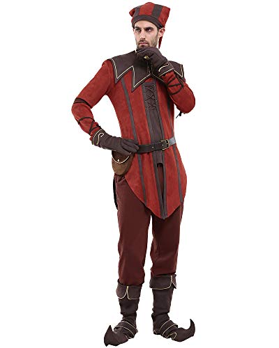Cosplay.fm Herren Dark Brotherhood Cicero Cosplay Kostüm Outfit - Rot - X-Large von Cosplay.fm