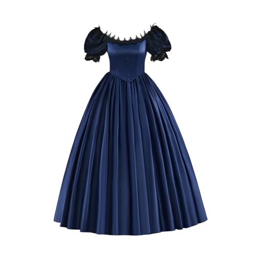 CosplayDiy Damen Rokoko Ballkleid Spitze Ärmel historisches viktorianisches Kleid Kostüm Bürgerkrieg Southern Belle Kleid, Blau, XS CosplayDiy Damen Rokoko Ballkleid Spitze Ärmel historisches viktorianisches Kleid Kostüm Bürgerkrieg Southern Belle Kleid, Blau, XS von CosplayDiy