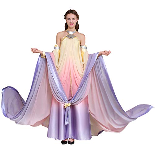 CosplayDiy Damenkleid für Königin Padme Amidala Cosplay, Mehrfarbig, M von CosplayDiy