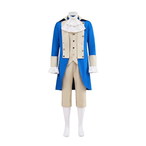 CosplayDiy Musical Hamilton Cosplay Alexander Kolonial Militär Kostüm Herren George Washington Kostüm Blau M CosplayDiy Musical Hamilton Cosplay Alexander Kolonial Militär Kostüm Herren George Washington Kostüm Blau M von CosplayDiy