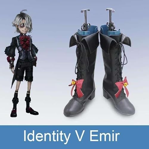 Anime Identity V Emir Game Suit Gorgeous Gothic Uniform Cosplay Costume Wig Boots Halloween Carnival Party Outfit Men S-2XL, Women Shoes, 37 von CosplayHero