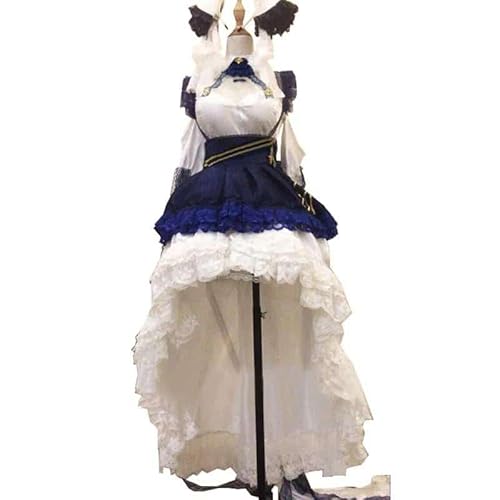 Custom Made/Size Cheshire Azur Lane Cosplay Cheshire Cosplay Costume Maid Dress, Ivory, S, Male von CosplayHero