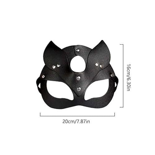 Erotic Sexy PU Leather Maske for Women Cosplay Fox Maskes, E von CosplayHero