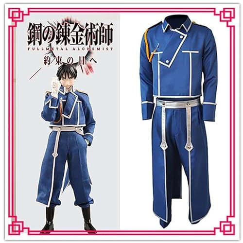 FullMetal Alchemist Roy Mustang Cosplay Kostüm Adult Women Men Outfit Army Uniform Top Jacket Pants Gloves in stock, Costume and gloves, S von CosplayHero