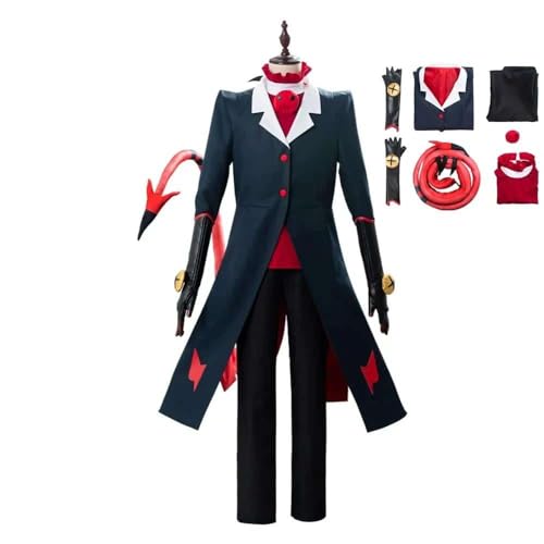 Hazbin Cosplay Kostüm Hotels Helluva Boss Uniform Suit Men Women Anime Halloween Carnival Kostüms, Style b with gloves, XXL von CosplayHero
