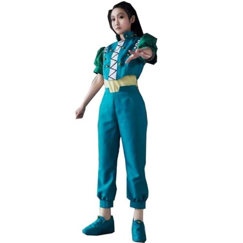 Hunter X Hunter Illumi Zoldyck Irumi Zorudikku Cosplay Kostüm top+pants+coat, Green, XL, Female von CosplayHero