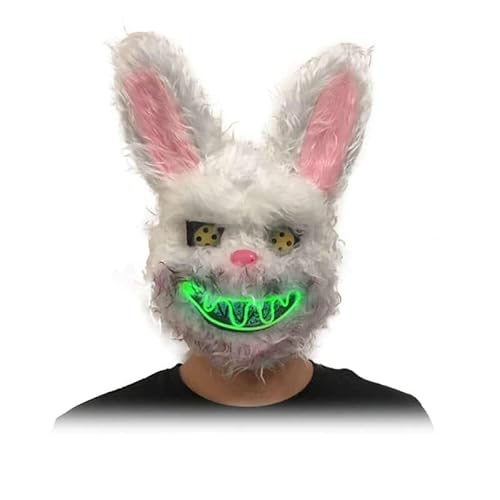 Leuchtende Bloody Bunny Plüsch Maske für Cosplay und Halloween, 02 von CosplayHero
