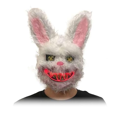 Leuchtende Bloody Bunny Plüsch Maske für Cosplay und Halloween, 04 von CosplayHero