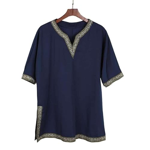 Mittelalter Tunika Kostüm für Herren, Blue, 6XL von CosplayHero