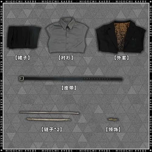 [S-3XL] Vtuber Nijisanji Higuchi Kaede Cosplay Costume Game Suit Fashion Cool Uniform Role Play Halloween Party Outfit, Male, S, Vtuber von CosplayHero
