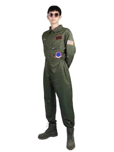 CosplayStudio Fliegerkombi Kostüm | Kampfpiloten Overall | Olivegrün | Größe: L CosplayStudio Fliegerkombi Kostüm | Kampfpiloten Overall | Olivegrün | Größe: L von CosplayStudio