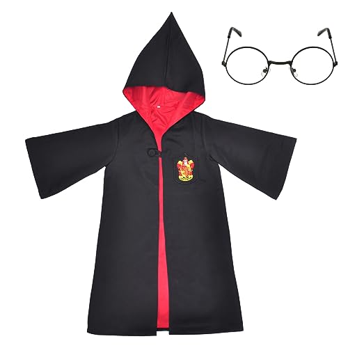CosplayStudio Gryffindor Kinder Kostüm für kleine Potter Fans | Mantel & Brille | Größe: 110 von CosplayStudio