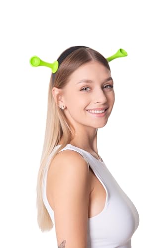 Cosplaya Haarreif-Kostüm mit grünen Ohren – Erwachsene, Damen, Herren, Teenager, Alien, Cosplay, Halloween, Familie, XL, Einheitsgröße von Cosplaya