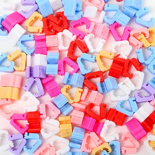 Ballon Knotenhilfe,300 Stück Luftballon Knotenhilfe Farbe Luftballon Verschlüsse PVC Luftballon Verschluss Helium Ballons Geknotete Schnalle Ballonverschlüsse für Ballonband Ballon Halter Girlande von Cosswe