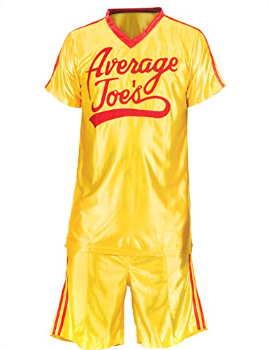 Costume Agent Dodgeball Durchschnittlichen Joes Erwachsene Gelb Jersey Kost¼M Set (X-Large) von Costume Agent