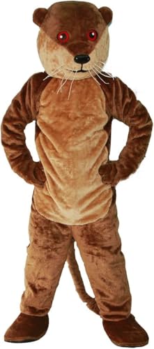 Costume Shine Biber biber.-Maskottchenkostüm für Erwachsene – Anpassbarer, leichter Ganzkörper-Plüschanzug mit Kühlgebläse und Eisweste von Costume Shine