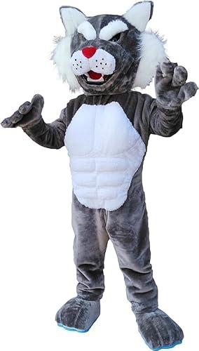 Costume Shine Bobkat Wildkatze-Maskottchenkostüm für Erwachsene – Anpassbarer, leichter Ganzkörper-Plüschanzug mit Kühlgebläse und Eisweste von Costume Shine