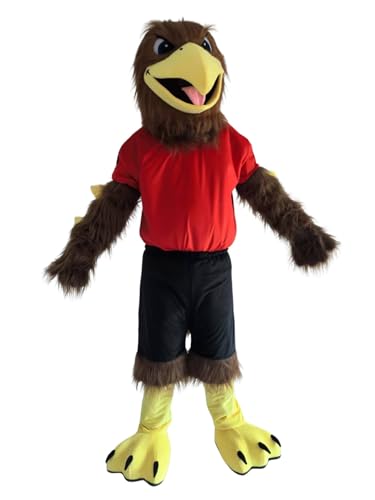 Costume Shine Brauner Adler, brauner Adler.-Maskottchenkostüm für Erwachsene – Anpassbarer, leichter Ganzkörper-Plüschanzug mit Kühlgebläse und Eisweste von Costume Shine