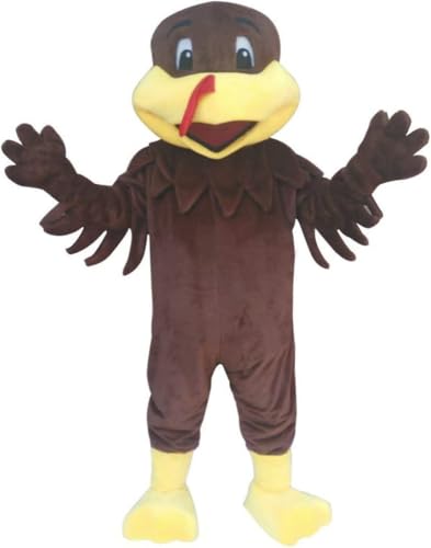 Costume Shine Brown, die türkei.-Maskottchenkostüm für Erwachsene – Anpassbarer, leichter Ganzkörper-Plüschanzug mit Kühlgebläse und Eisweste von Costume Shine