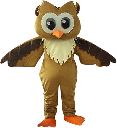 Costume Shine Die große eule-Maskottchenkostüm für Erwachsene – Anpassbarer, leichter Ganzkörper-Plüschanzug mit Kühlgebläse und Eisweste von Costume Shine