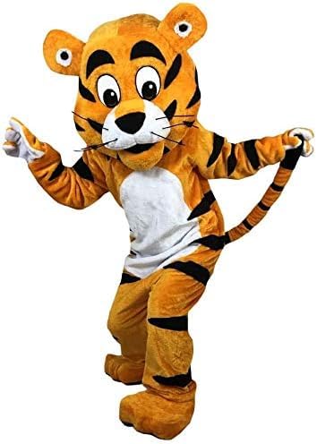 Costume Shine Ein neuer orange tiger.-Maskottchenkostüm für Erwachsene – Anpassbarer, leichter Ganzkörper-Plüschanzug mit Kühlgebläse und Eisweste von Costume Shine