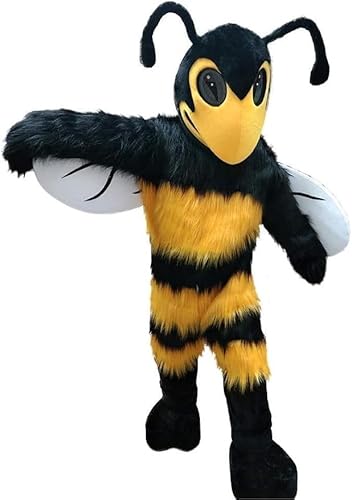 Costume Shine Gelbe bienen.-Maskottchenkostüm für Erwachsene – Anpassbarer, leichter Ganzkörper-Plüschanzug mit Kühlgebläse und Eisweste von Costume Shine