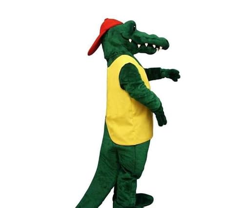 Costume Shine Grünes Alligator-Maskottchenkostüm für Erwachsene – Anpassbarer, leichter Ganzkörper-Plüschanzug mit Kühlgebläse und Eisweste Costume Shine Grünes Alligator-Maskottchenkostüm für Erwachsene – Anpassbarer, leichter Ganzkörper-Plüschanzug mit Kühlgebläse und Eisweste von Costume Shine