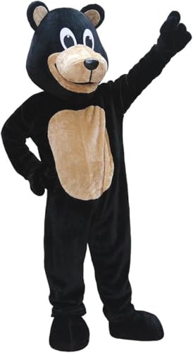 Costume Shine Schwarzbär-Maskottchenkostüm für Erwachsene – Anpassbarer, leichter Ganzkörper-Plüschanzug mit Kühlgebläse und Eisweste Costume Shine Schwarzbär-Maskottchenkostüm für Erwachsene – Anpassbarer, leichter Ganzkörper-Plüschanzug mit Kühlgebläse und Eisweste von Costume Shine