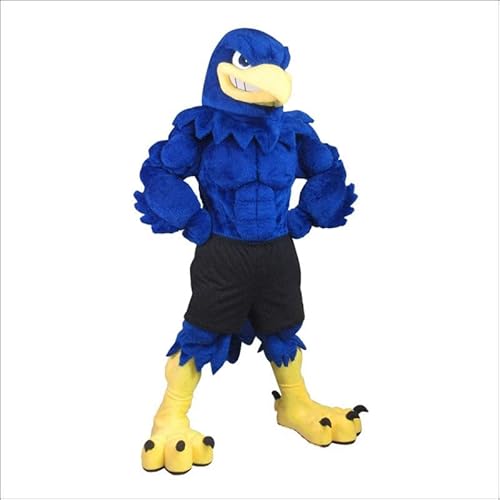Costume Shine Und einen hübschen blauen Falken-Maskottchenkostüm für Erwachsene – Anpassbarer, leichter Ganzkörper-Plüschanzug mit Kühlgebläse und Eisweste Costume Shine Und einen hübschen blauen Falken-Maskottchenkostüm für Erwachsene – Anpassbarer, leichter Ganzkörper-Plüschanzug mit Kühlgebläse und Eisweste von Costume Shine