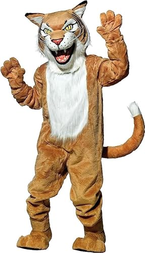 Costume Shine Wilde katze und Wilde tiger-Maskottchenkostüm für Erwachsene – Anpassbarer, leichter Ganzkörper-Plüschanzug mit Kühlgebläse und Eisweste von Costume Shine