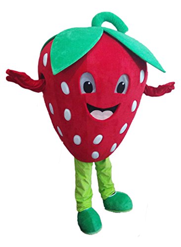 CostumeShine Erdbeer-Maskottchen-Kostüm, Erwachsenenkostüm, siehe abbildung, M von Costume Shine