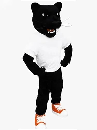 CostumeShine Fierce Black Panther in White Shirt Maskottchen Kostüm für Erwachsene – anpassbarer Ganzkörperanzug mit Kühlventilator – Halloween, Sportmannschaften, Firmenveranstaltungen CostumeShine Fierce Black Panther in White Shirt Maskottchen Kostüm für Erwachsene – anpassbarer Ganzkörperanzug mit Kühlventilator – Halloween, Sportmannschaften, Firmenveranstaltungen von Costume Shine